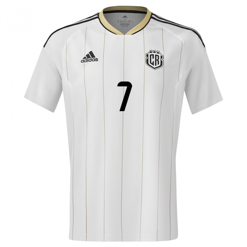 Hombre Camiseta Costa Rica Andrey Soto #7 Blanco 2ª Equipación 24-26 La Camisa