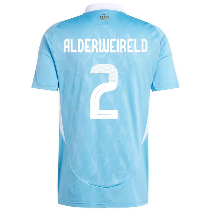 Hombre Camiseta Bélgica Toby Alderweireld #2 Azul 2ª Equipación 24-26 La Camisa