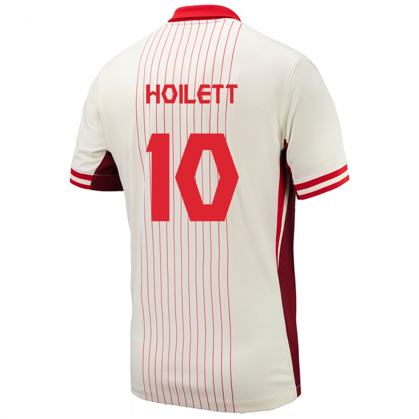 Hombre Camiseta Canadá David Junior Hoilett #10 Blanco 2ª Equipación 24-26 La Camisa