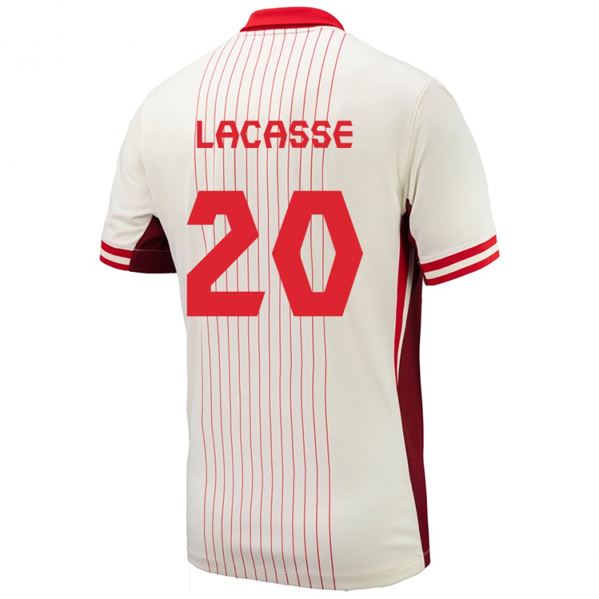 Hombre Camiseta Canadá Cloe Lacasse #20 Blanco 2ª Equipación 24-26 La Camisa