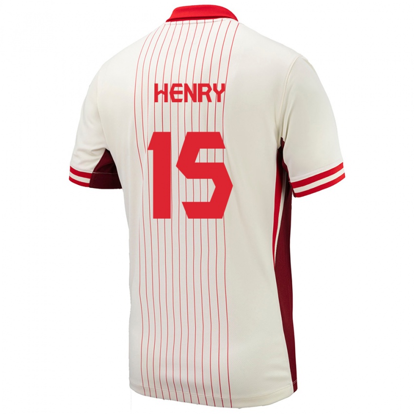 Hombre Camiseta Canadá Doneil Henry #15 Blanco 2ª Equipación 24-26 La Camisa