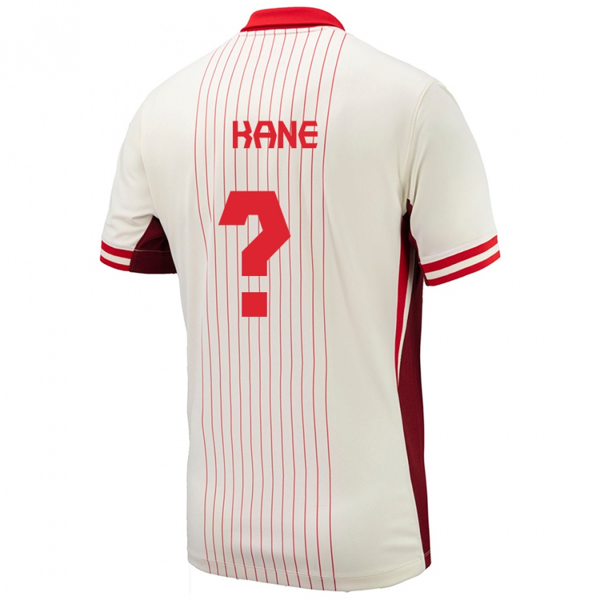 Hombre Camiseta Canadá Mouhamadou Kane #0 Blanco 2ª Equipación 24-26 La Camisa