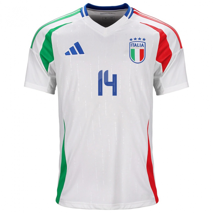 Hombre Camiseta Italia Chiara Beccari #14 Blanco 2ª Equipación 24-26 La Camisa