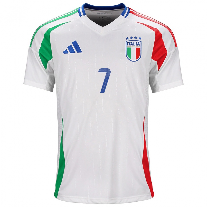 Hombre Camiseta Italia Sofia Cantore #7 Blanco 2ª Equipación 24-26 La Camisa