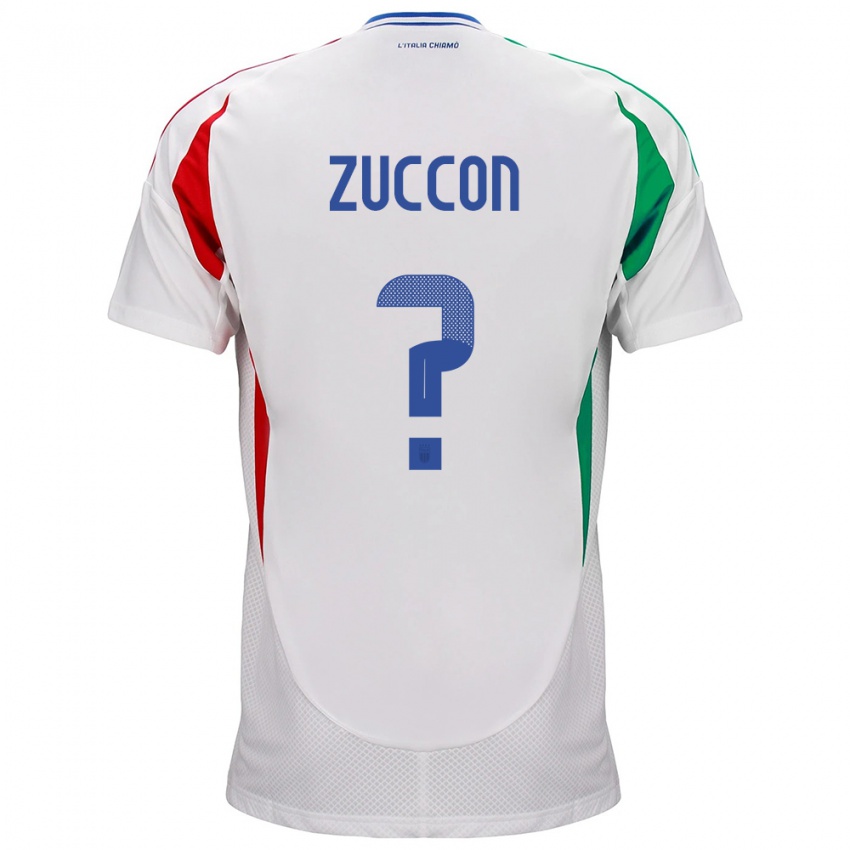 Hombre Camiseta Italia Federico Zuccon #0 Blanco 2ª Equipación 24-26 La Camisa