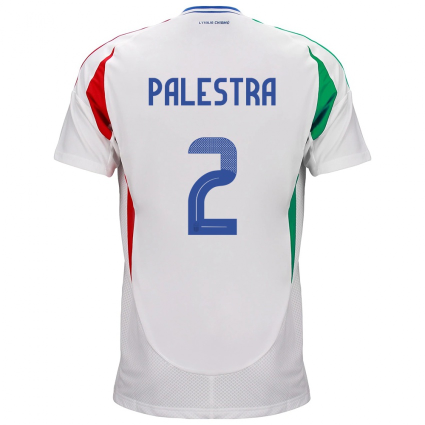 Hombre Camiseta Italia Marco Palestra #2 Blanco 2ª Equipación 24-26 La Camisa