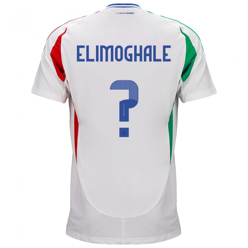 Hombre Camiseta Italia Destiny Elimoghale #0 Blanco 2ª Equipación 24-26 La Camisa