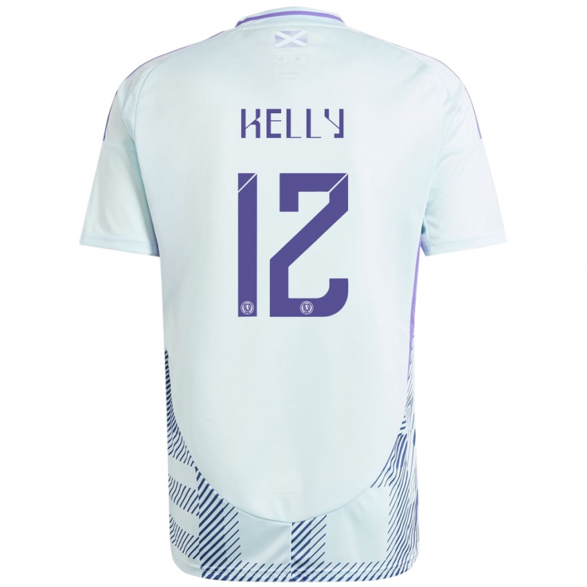 Hombre Camiseta Escocia Liam Kelly #12 Azul Menta Claro 2ª Equipación 24-26 La Camisa