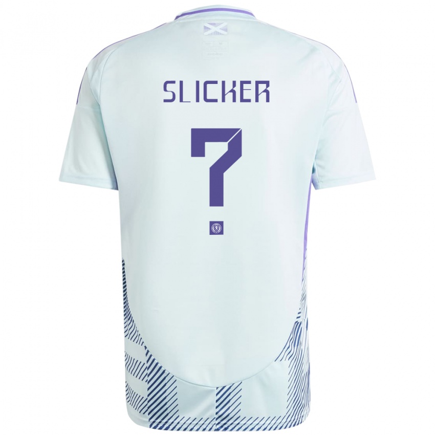 Hombre Camiseta Escocia Cieran Slicker #0 Azul Menta Claro 2ª Equipación 24-26 La Camisa