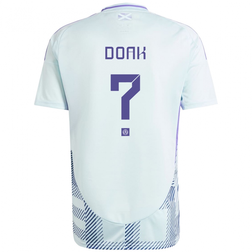 Hombre Camiseta Escocia Ben Doak #0 Azul Menta Claro 2ª Equipación 24-26 La Camisa