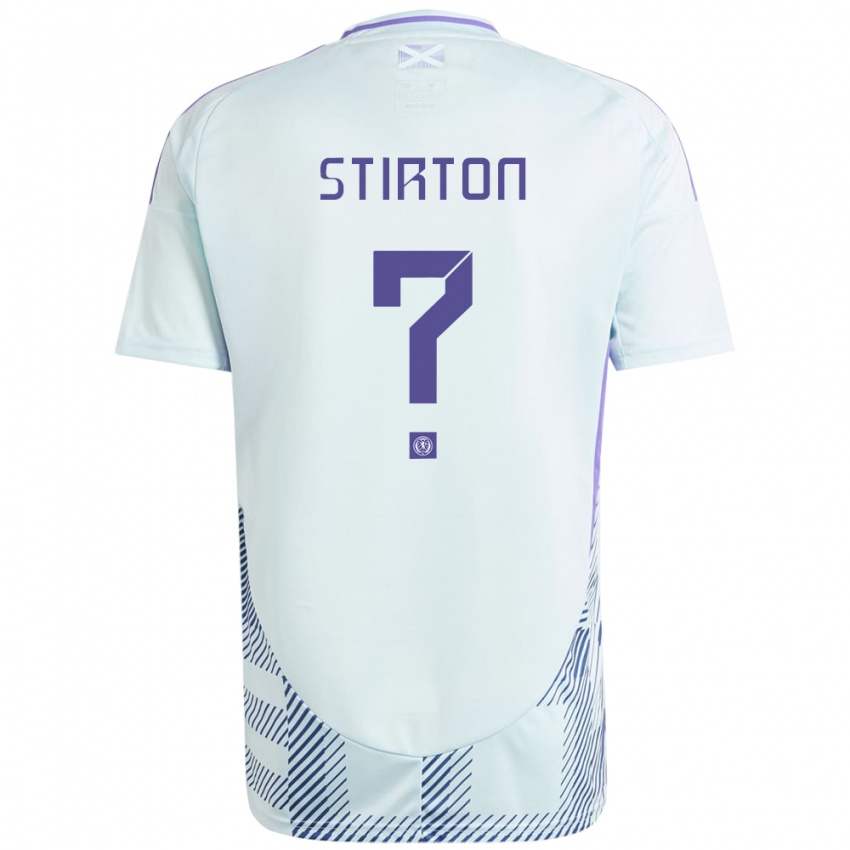 Hombre Camiseta Escocia Owen Stirton #0 Azul Menta Claro 2ª Equipación 24-26 La Camisa