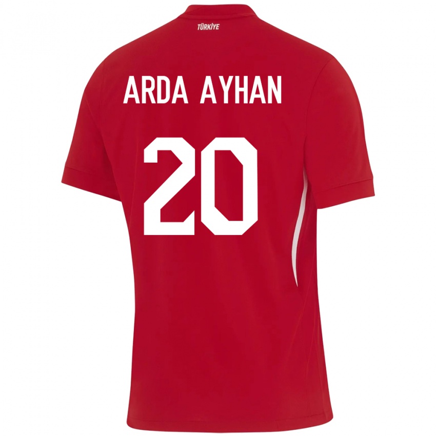 Hombre Camiseta Turquía Murat Arda Ayhan #20 Rojo 2ª Equipación 24-26 La Camisa