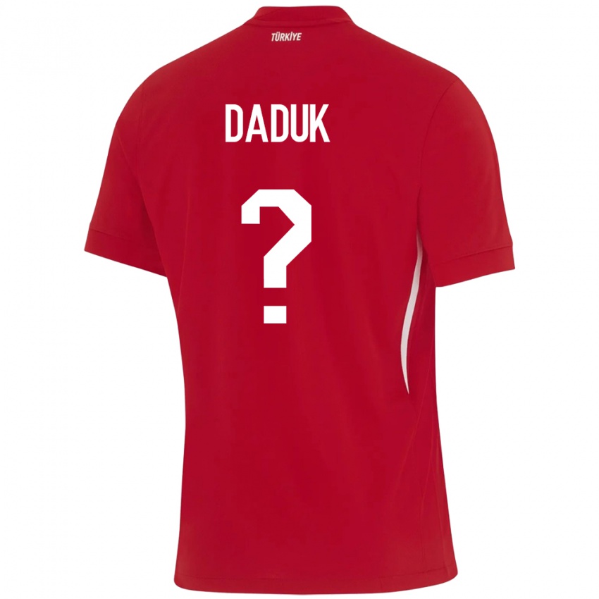 Hombre Camiseta Turquía Emir Dadük #0 Rojo 2ª Equipación 24-26 La Camisa