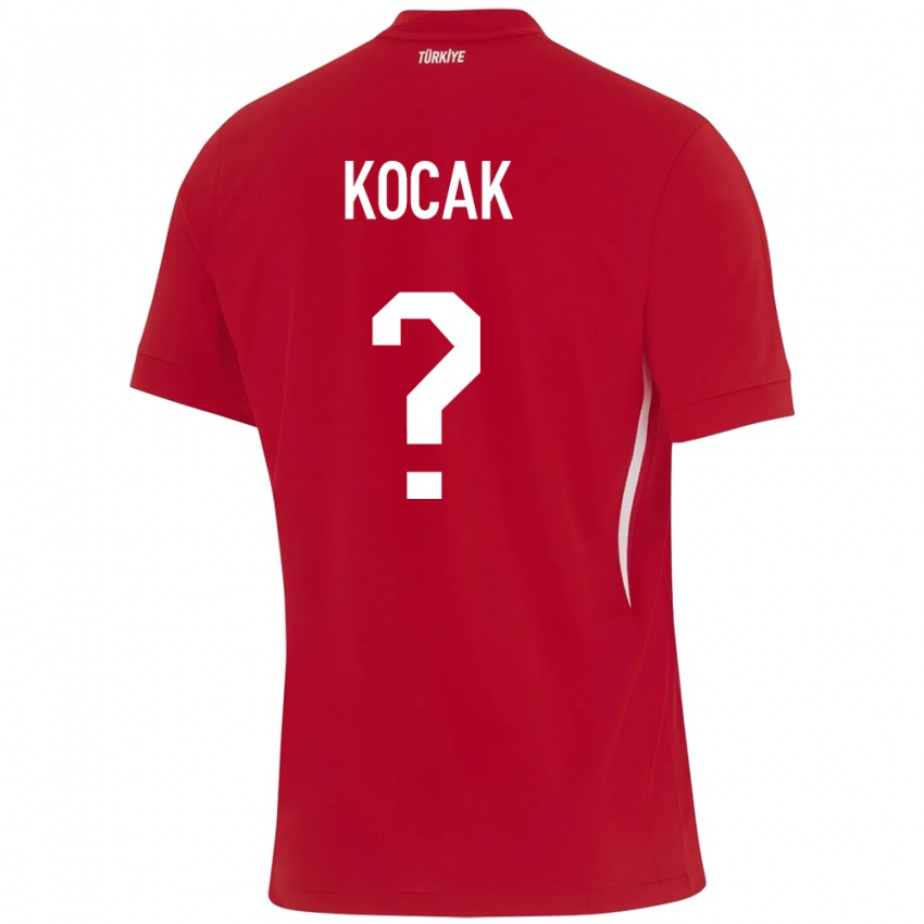 Hombre Camiseta Turquía Furkan Koçak #0 Rojo 2ª Equipación 24-26 La Camisa