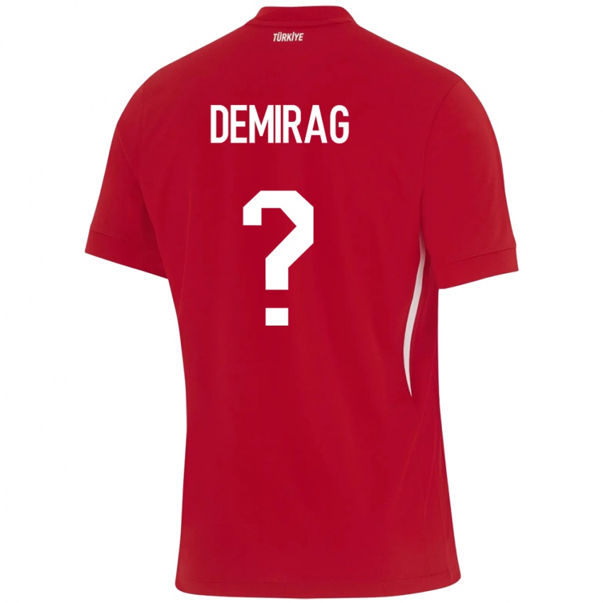 Hombre Camiseta Turquía Bilal Demirağ #0 Rojo 2ª Equipación 24-26 La Camisa