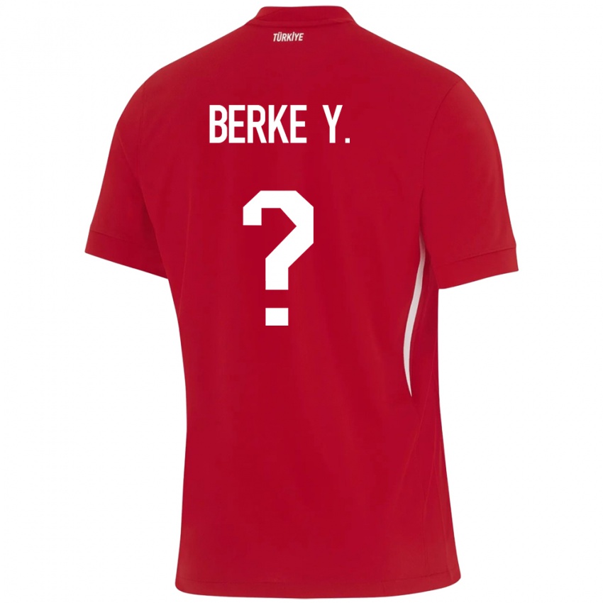 Hombre Camiseta Turquía Berke Yıldırım #0 Rojo 2ª Equipación 24-26 La Camisa