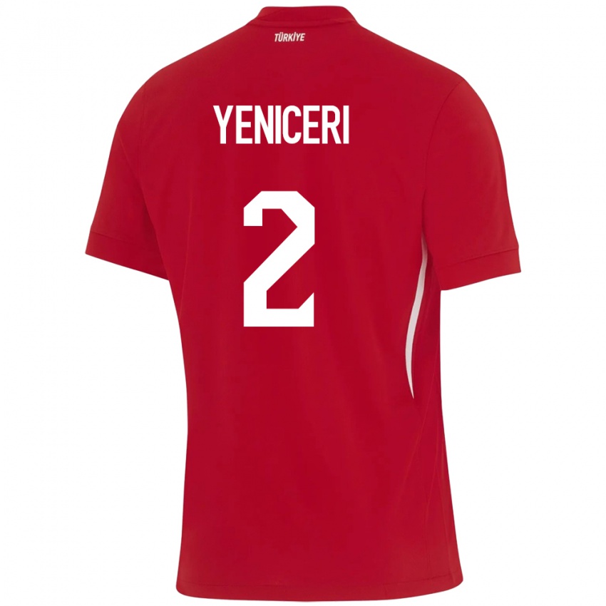 Hombre Camiseta Turquía Berna Yeniçeri #2 Rojo 2ª Equipación 24-26 La Camisa