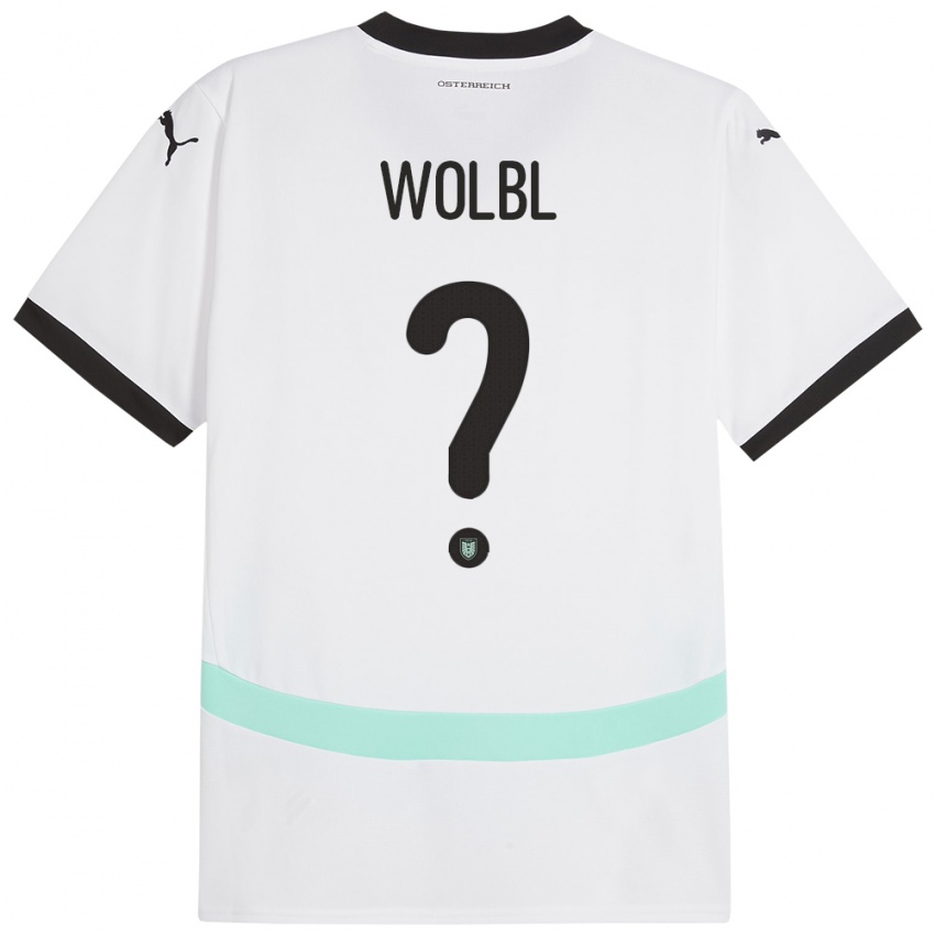 Hombre Camiseta Austria Christopher Wölbl #0 Blanco 2ª Equipación 24-26 La Camisa