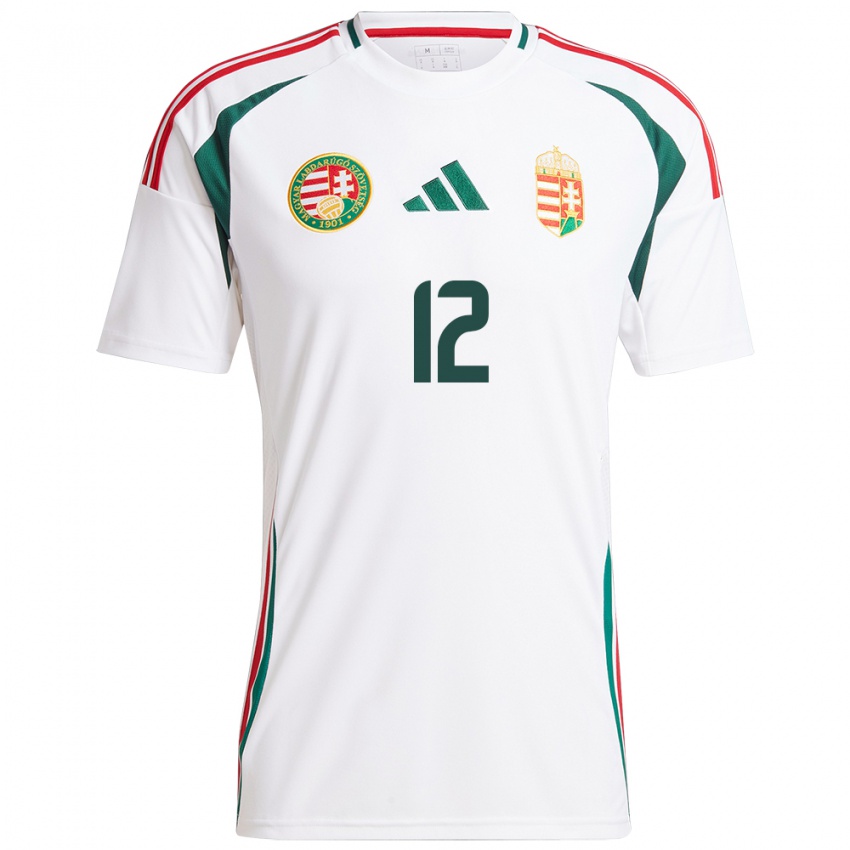 Hombre Camiseta Hungría Hanna Németh #12 Blanco 2ª Equipación 24-26 La Camisa