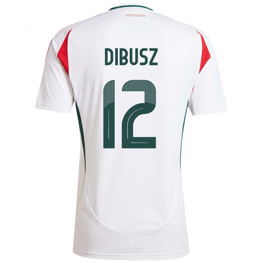 Hombre Camiseta Hungría Dénes Dibusz #12 Blanco 2ª Equipación 24-26 La Camisa