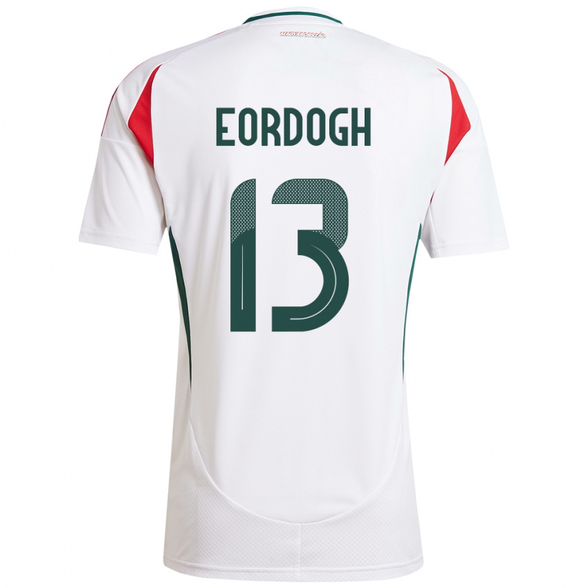 Hombre Camiseta Hungría András Eördögh #13 Blanco 2ª Equipación 24-26 La Camisa