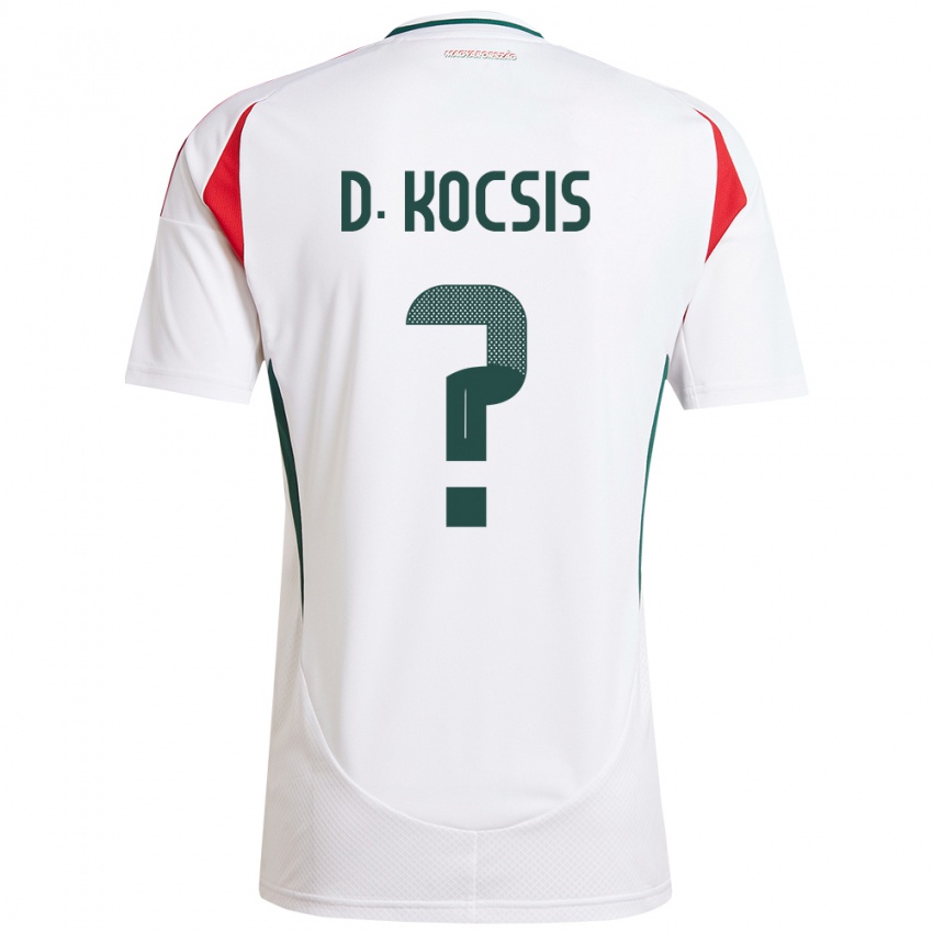 Hombre Camiseta Hungría Dominik Kocsis #0 Blanco 2ª Equipación 24-26 La Camisa