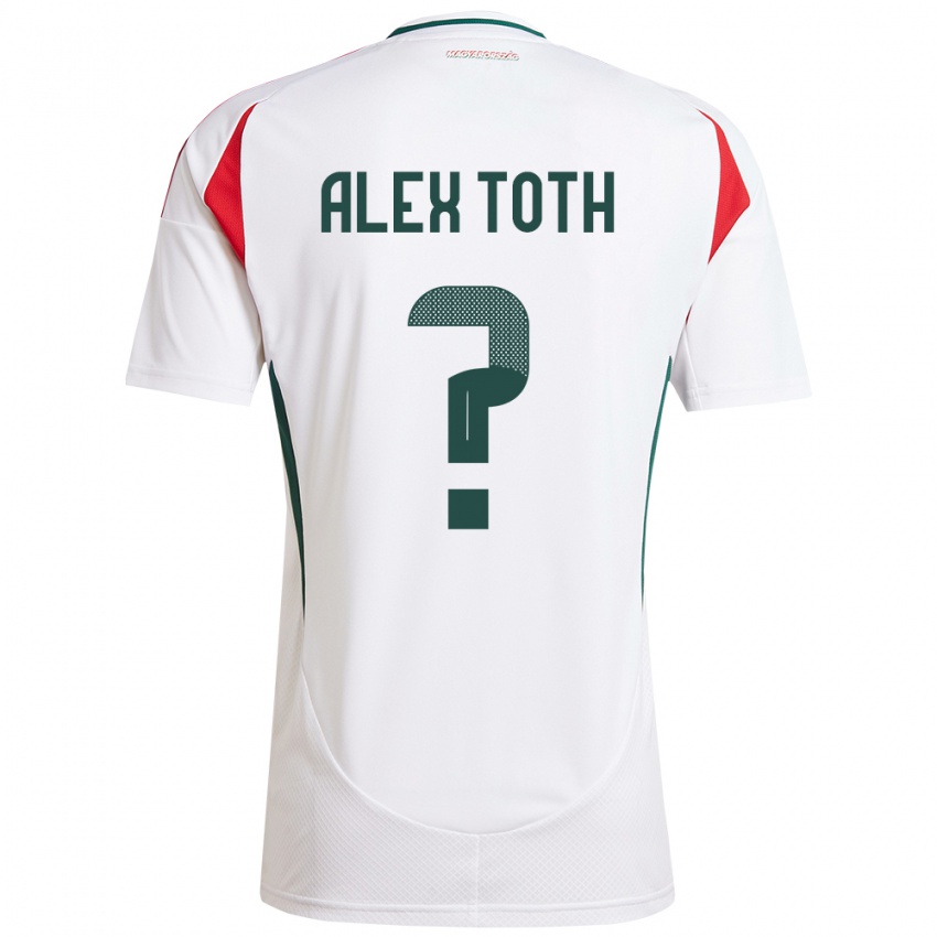 Hombre Camiseta Hungría Alex Tóth #0 Blanco 2ª Equipación 24-26 La Camisa