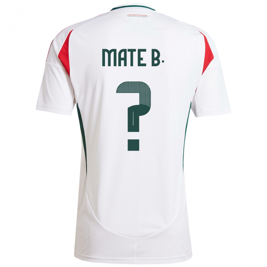 Hombre Camiseta Hungría Máté Balogh #0 Blanco 2ª Equipación 24-26 La Camisa