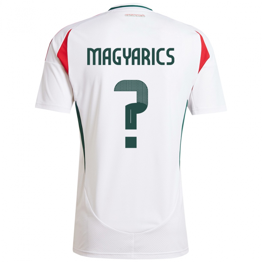 Hombre Camiseta Hungría Erik Magyarics #0 Blanco 2ª Equipación 24-26 La Camisa