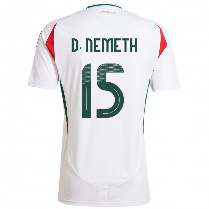 Hombre Camiseta Hungría Diana Németh #15 Blanco 2ª Equipación 24-26 La Camisa