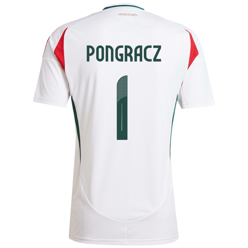 Hombre Camiseta Hungría Agness Pongracz #1 Blanco 2ª Equipación 24-26 La Camisa