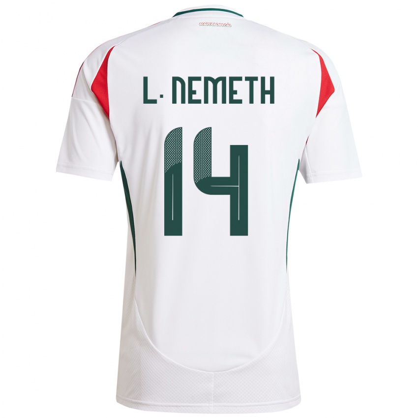 Hombre Camiseta Hungría Loretta Németh #14 Blanco 2ª Equipación 24-26 La Camisa