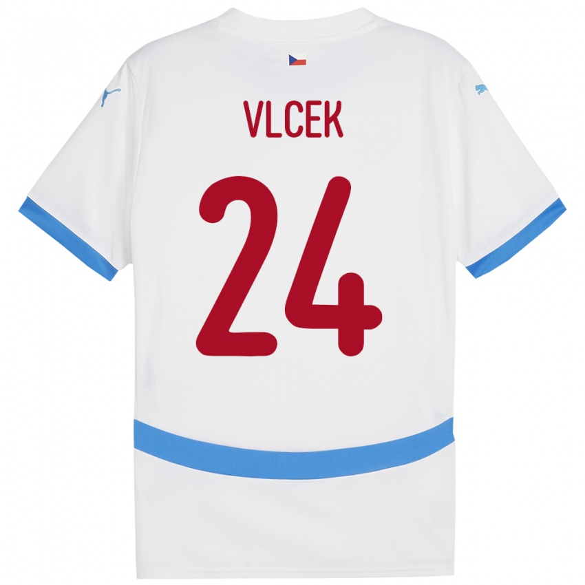 Hombre Camiseta Chequia Tomas Vlcek #24 Blanco 2ª Equipación 24-26 La Camisa