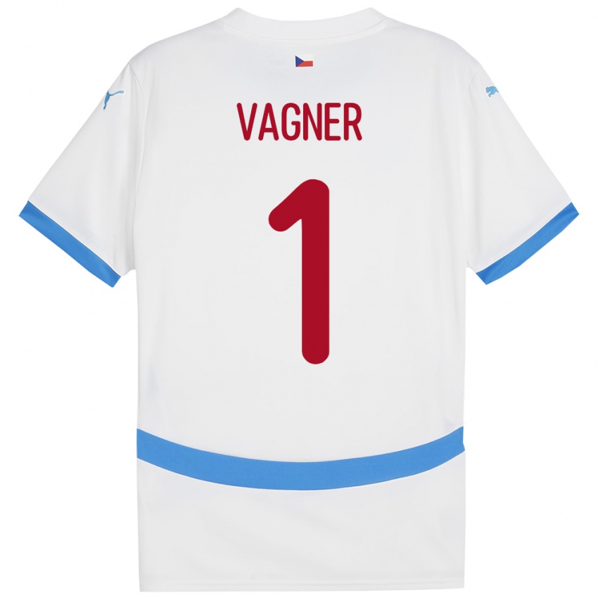 Hombre Camiseta Chequia Matyas Vagner #1 Blanco 2ª Equipación 24-26 La Camisa