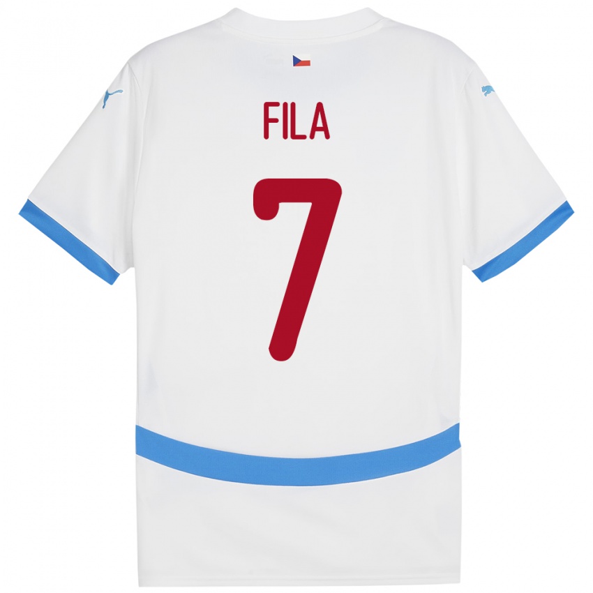 Hombre Camiseta Chequia Daniel Fila #7 Blanco 2ª Equipación 24-26 La Camisa