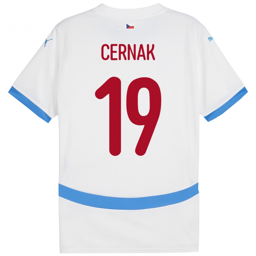 Hombre Camiseta Chequia Michal Cernak #19 Blanco 2ª Equipación 24-26 La Camisa