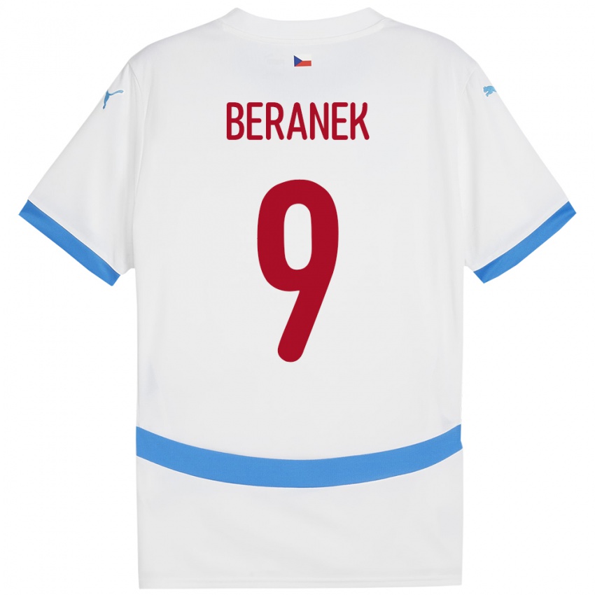 Hombre Camiseta Chequia Marek Beranek #9 Blanco 2ª Equipación 24-26 La Camisa