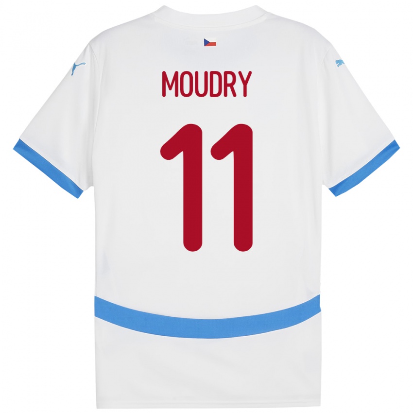 Hombre Camiseta Chequia Lukas Moudry #11 Blanco 2ª Equipación 24-26 La Camisa