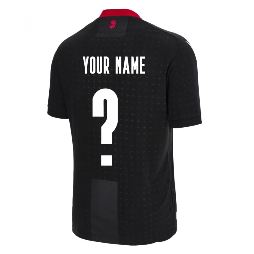 Hombre Camiseta Georgia Su Nombre #0 Negro 2ª Equipación 24-26 La Camisa