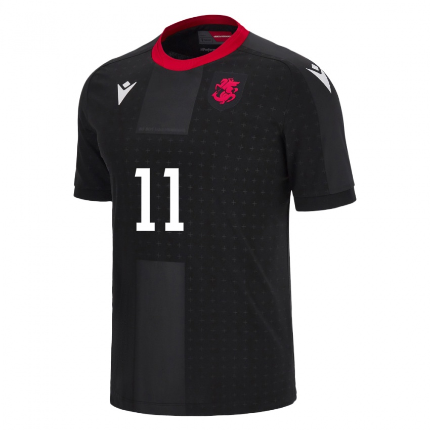 Hombre Camiseta Georgia Jaduli Iobashvili #11 Negro 2ª Equipación 24-26 La Camisa