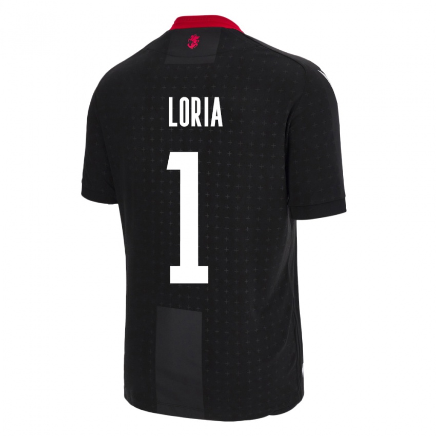 Hombre Camiseta Georgia Giorgi Loria #1 Negro 2ª Equipación 24-26 La Camisa