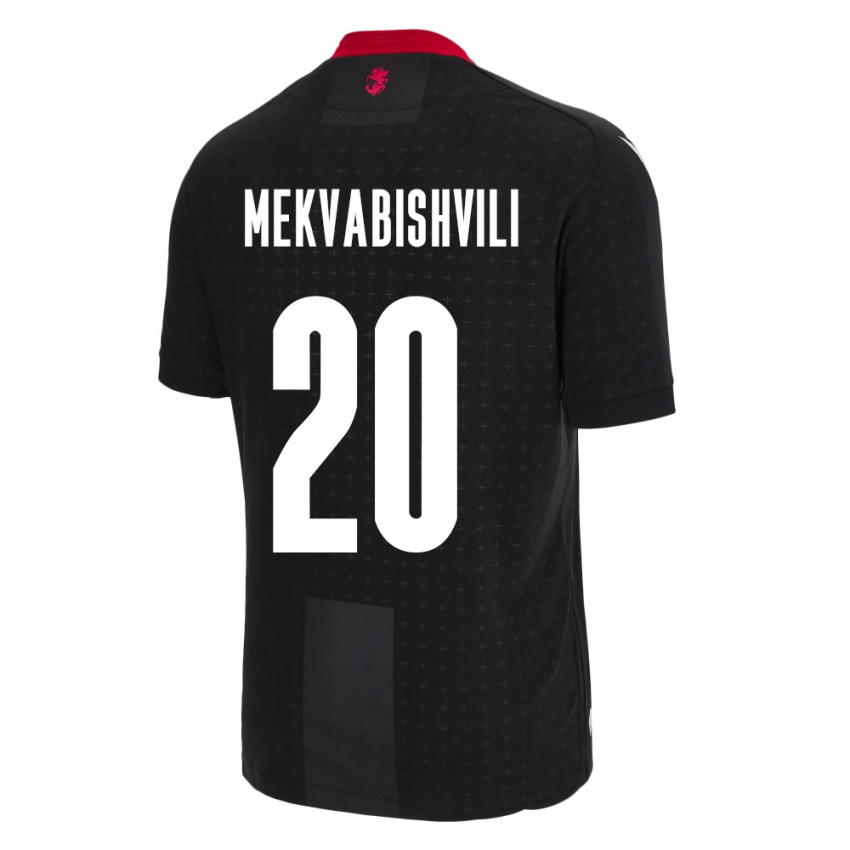 Hombre Camiseta Georgia Anzor Mekvabishvili #20 Negro 2ª Equipación 24-26 La Camisa