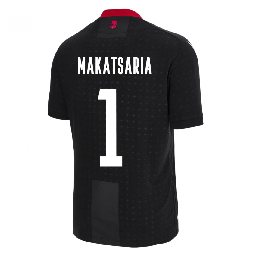 Hombre Camiseta Georgia Mikheil Makatsaria #1 Negro 2ª Equipación 24-26 La Camisa