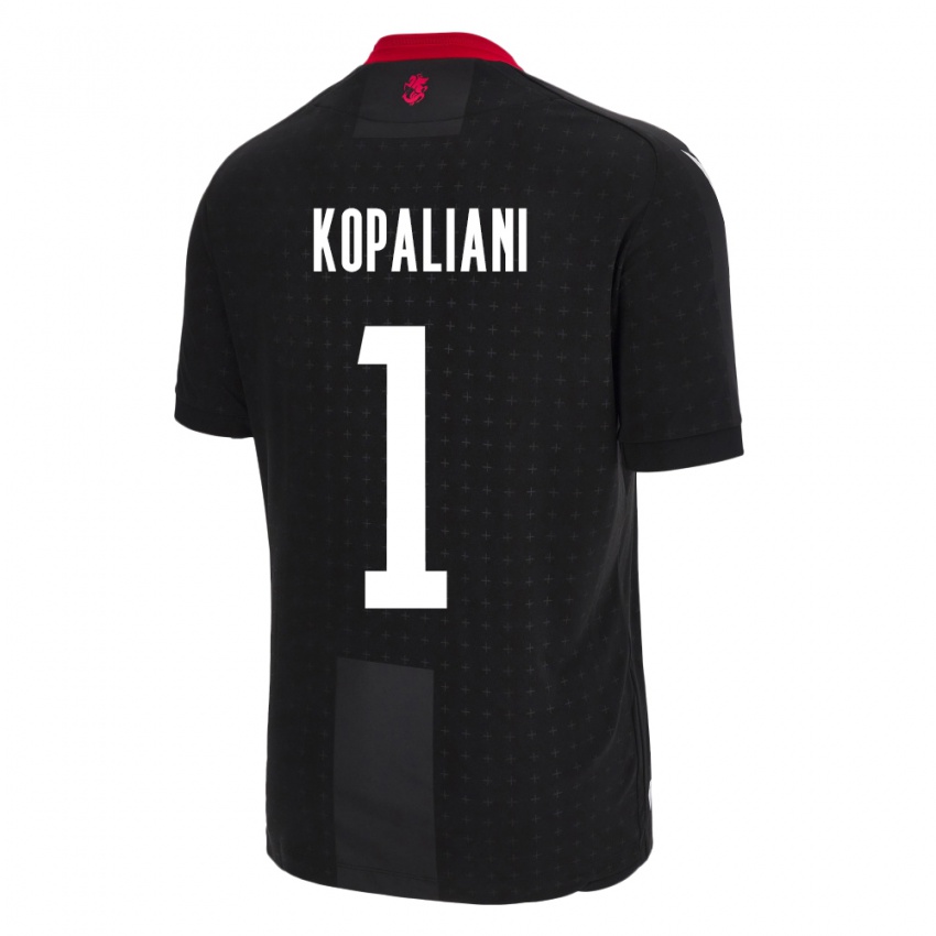 Hombre Camiseta Georgia Soso Kopaliani #1 Negro 2ª Equipación 24-26 La Camisa