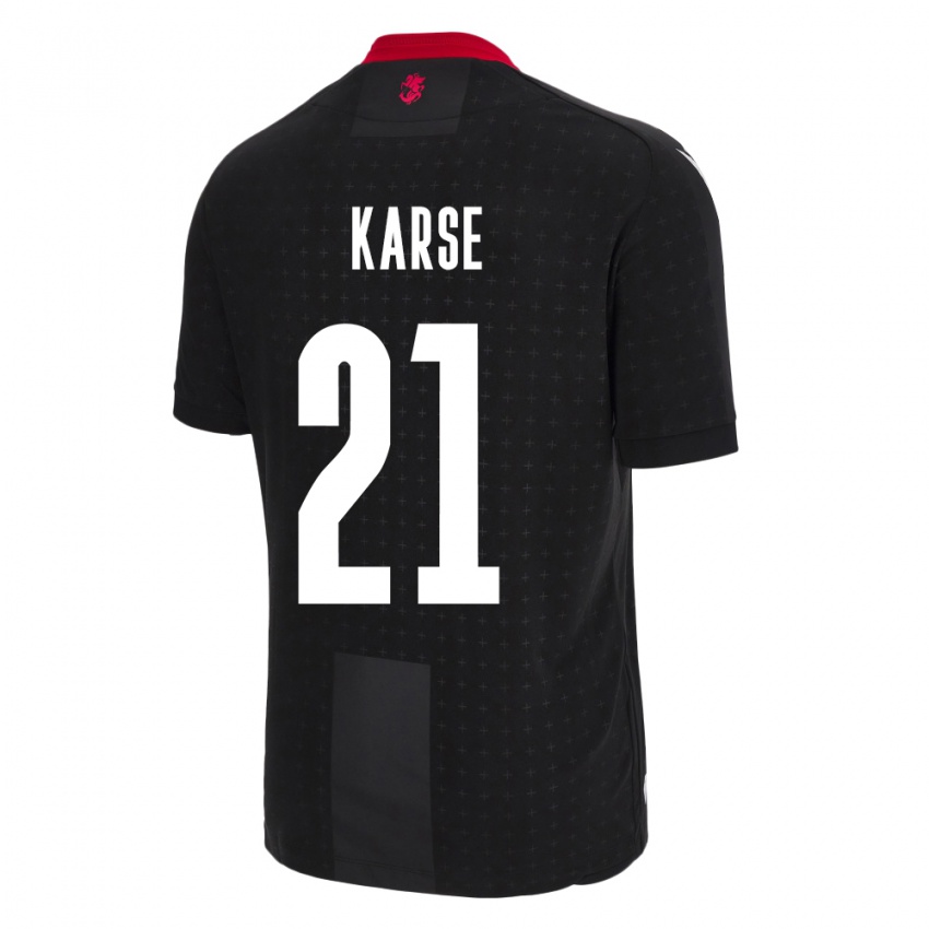 Hombre Camiseta Georgia Karse #21 Negro 2ª Equipación 24-26 La Camisa