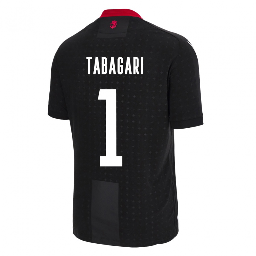 Hombre Camiseta Georgia Eka Tabagari #1 Negro 2ª Equipación 24-26 La Camisa