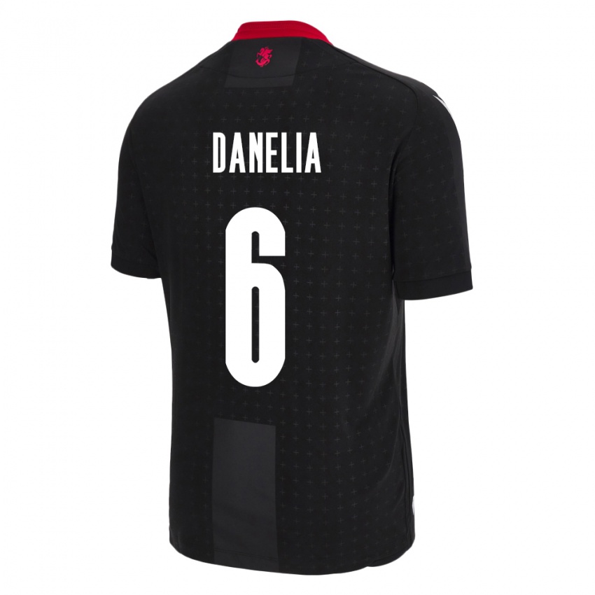 Hombre Camiseta Georgia Natia Danelia #6 Negro 2ª Equipación 24-26 La Camisa