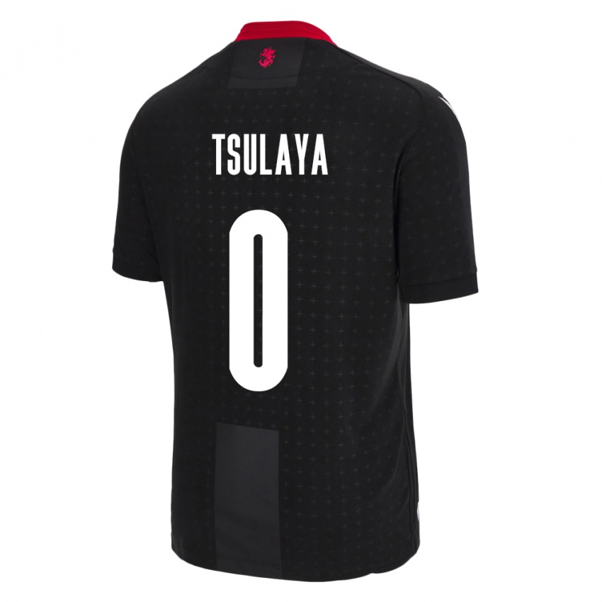 Hombre Camiseta Georgia Ana Tsulaya #0 Negro 2ª Equipación 24-26 La Camisa