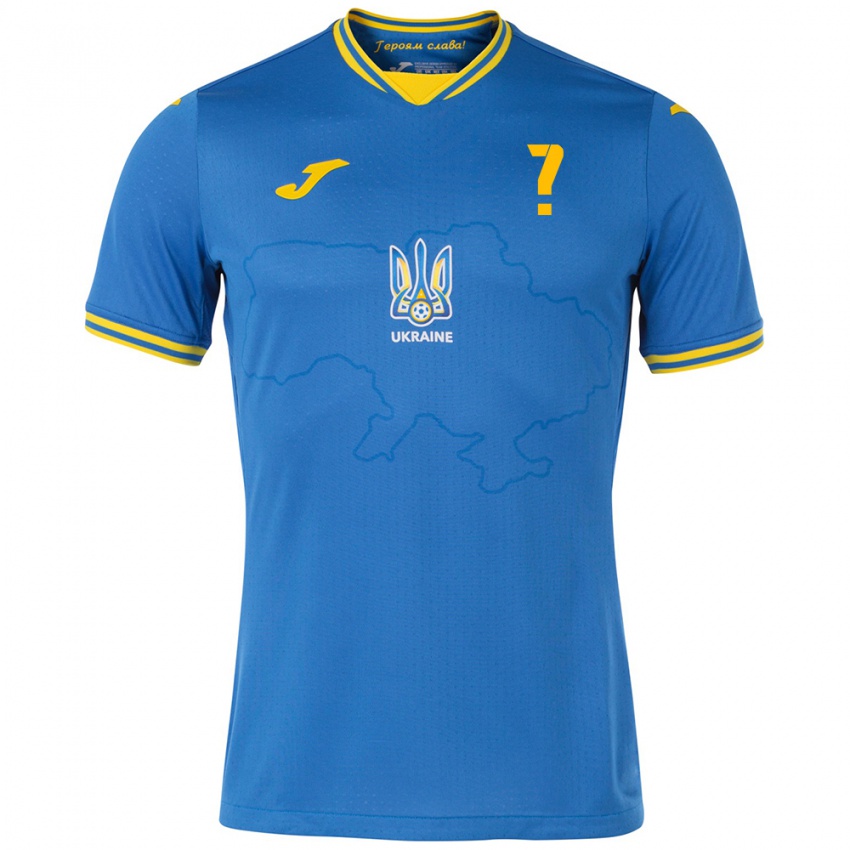 Hombre Camiseta Ucrania Iryna Maiborodina #0 Azul 2ª Equipación 24-26 La Camisa