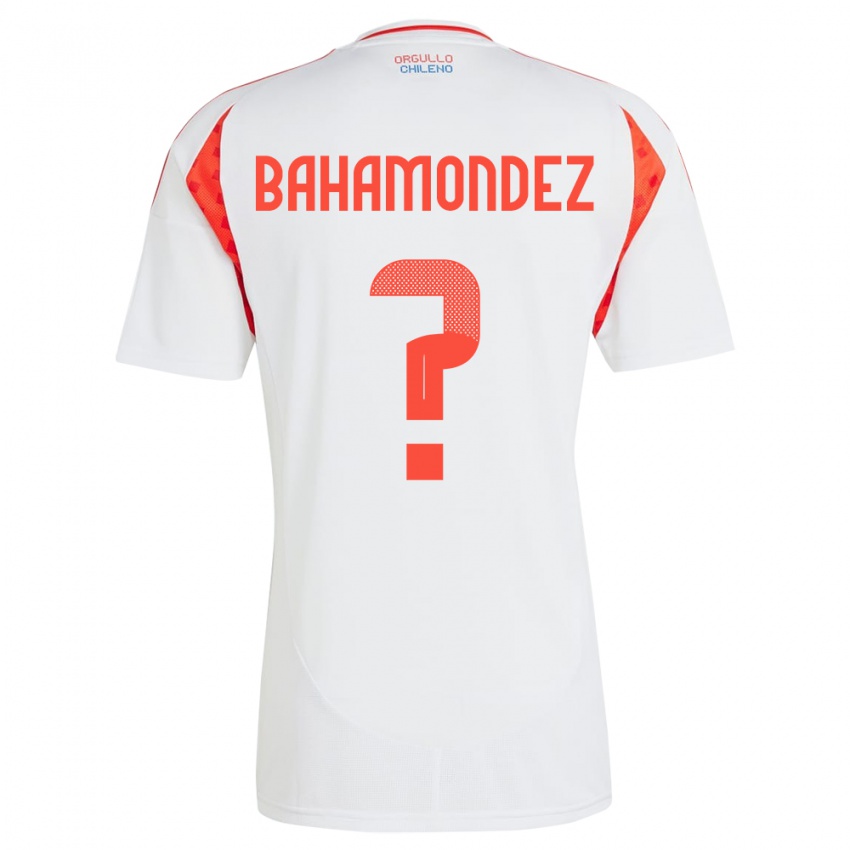 Hombre Camiseta Chile Taizo Bahamondez #0 Blanco 2ª Equipación 24-26 La Camisa